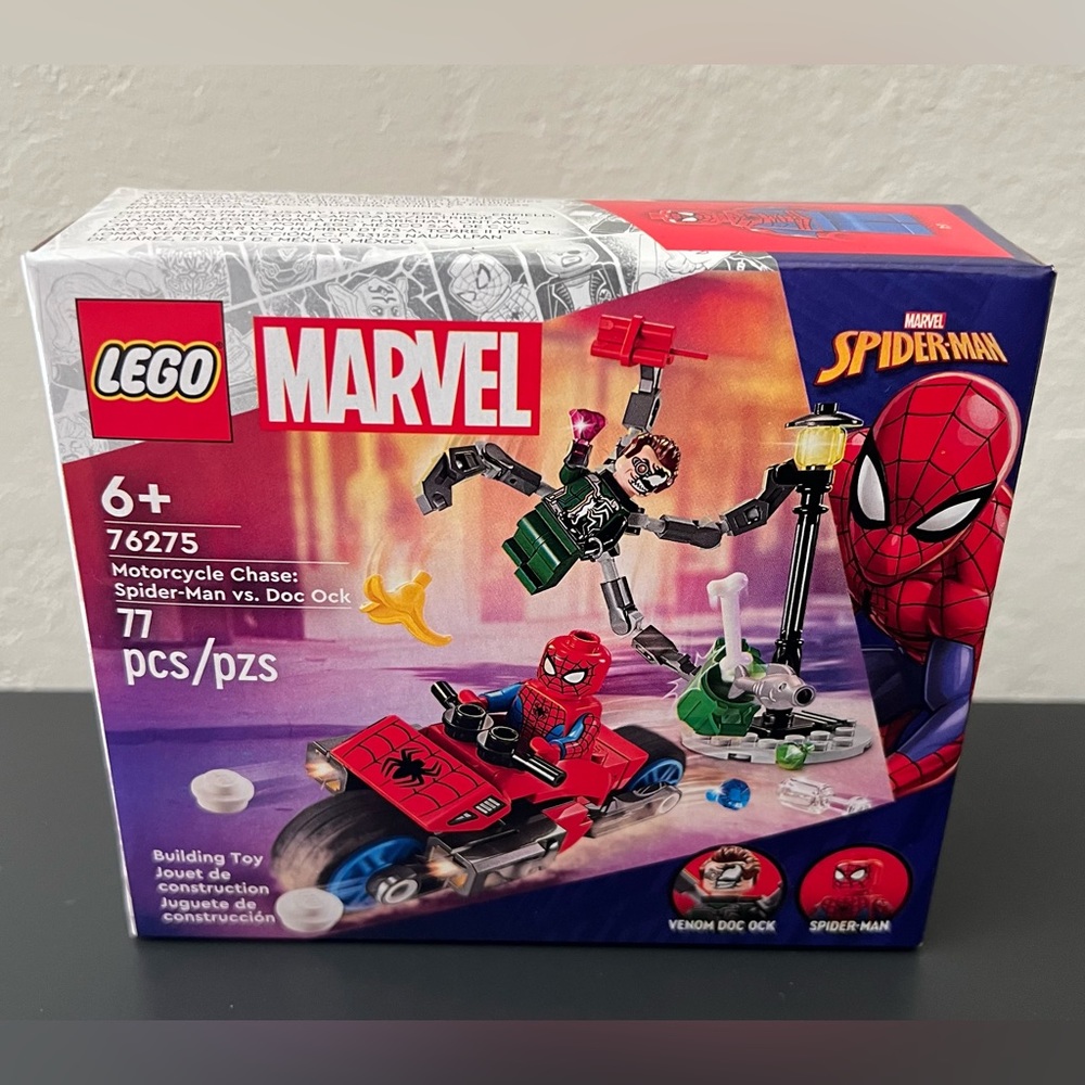 Lego 76275 Marvel Motorcycle Chase: Spider-Man vs. Venom Doc Ock